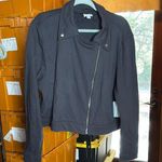 LuLaRoe NWT Presley Moto Charcoal Gray Jacket Asymmetrical Zipper Size 2XL Photo 0