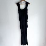 Free People  Movement Pirouette Black Jumpsuit Open Back Flare Leg Medium Photo 6