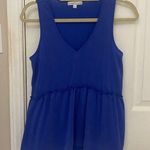 Moa Moa V-Neck Swing Tank Top with Ruffle Detail Photo 0