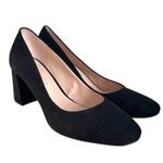 Kelly & Katie  Womens 9 M Liya Slip On Pumps Black Casual Heel Faux Suede Shoes Photo 1
