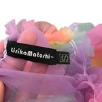 Lirika Matoshi Off Shoulder Rainbow Sheer Puff Sleeve Top Women’s Size Small Pink Photo 6