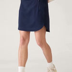Athleta Fairway High Rise Golf 18" Skort Built in Shorts Navy Blue- Size XS Photo 0