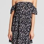 Mossimo Off Shoulder Dress Black White Floral Size XS Photo 0