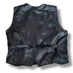 Vintage Effeci Black Sequin Beaded Suit Vest Geometric Abstract Art Medium Photo 1