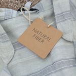 FATE. NWOT light blue striped open front drape cardigan size small Photo 14