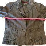 Banana Republic  Women's faded Black Denim Blazer Jacket‎ - Casual Career Photo 3