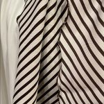 Striped Scarf with Brown and White Stripes Photo 1