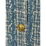 Talbots Women’s 14 Blue Tweed Button Up Blazer Jacket Lined Gold Buttons Bouclé Photo 1
