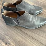 Free People NWB  Brixton Shoeboots Charcoal Leather Slip-On Ankle Booties Photo 6