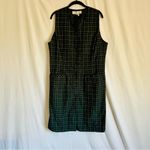 Karen Scott Green Buffalo Plaid Sleeveless Dress Photo 1