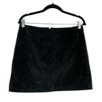 BLANK NYC  Women's Black Alder Suede Leather Zip Front Pocketed Mini Skirt Size 29 Photo 2