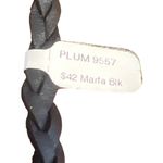 Marfa Black Braided Leather Choker Collar Necklace Fringe Beads Slide Adj NWT Photo 4