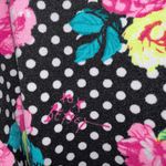Betsey Johnson Black Rose Floral Mesh Shoulder Logo L/S Top NWOT Size Medium Photo 4