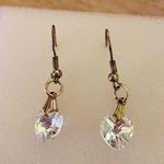 Dangly Heart Crystal Earrings Photo 1