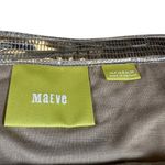 Maeve Anthropologie  Metallic Silver Gold Accordion Pleat Midi Skirt Size 4 Photo 9