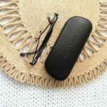 Police Italy Black Metal Half Exposed Frame Rectangular Eyeglasses Case V2906 Photo 1