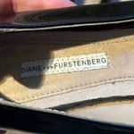 Diane Von Furstenberg Women's Black Patent Leather Ballet Flats with Metal Buckle Photo 9