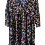 Johnny Was Jade Silk Mini Floral Ruffle Button Above The Knee Dress Size XS Photo 0