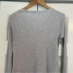 UGG  Georgia Ribbed Long Sleeve Top Tee Sz Large Grey Scoop Neck Photo 6