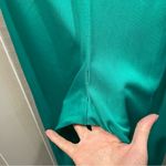 Vintage 70s Henry Singer flowy green polyester slinky pantsuit 2 piece set USA Photo 11