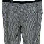 ZARA Gingham Straight Leg Crop Slim Pant Ankle Fold Detail Pocket M Black White Photo 4