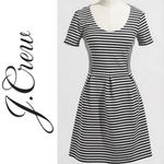 J.Crew Skater Fit & Flare Stripe scoopneck dress Scoop Neck Womens Size 2 Photo 1