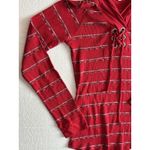 LEI Juniors L Y2K 2000s Mall‎ Ribbed Hoodie Elena Gilbert Red Deep V Purple Size L Photo 3