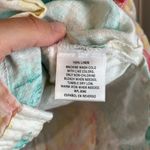 JM Collection  Women's 20W Floral 100% Linen Spring 3/4 Sleeve Button Down Top Photo 3