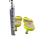 L'Agence Neon Yellow Leather Sandals Heels Size 38.5 / US 8.5 Photo 5