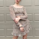 Japna  Circle Skirt Crop Top Leopard Print Coord Set L Photo 7