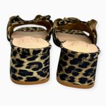 Shu Shop Frances animal print ruffle block heel mules size 7 New no tags/Box Tan Photo 2
