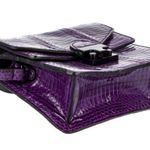 Loeffler Randall snakeskin embossed purple leather crossbody bag NWT Photo 4