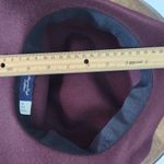 American Eagle Oxblood Wool Floppy Hat with Black Trim Photo 6