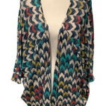 Painted Threads  Women’s Lightweight Multicolor Chevron Cardigan Size S Photo 0