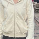 Brandy Melville Christy Zip Up Cream Hoodie one size Photo 1