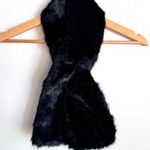 Ben Berger Luxury‎ Black Faux Fur Pull Thru Tippet Wrap Scarf Evening Formal Photo 0