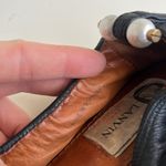 Lanvin Black Leather Ballerina Flats with Pearl Ankle Strap in Size 36 37 Photo 7