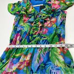 Ralph Lauren Lauren  Floral Crinkle Georgette Tiered Dress Size 2 Tropical‎ NEW Photo 9