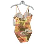 Sanctuary Palm Leaf Print One-Piece Swimsuit with Ruching & Spaghetti Straps M Photo 3