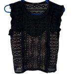 ZARA WB Collection Women's Size Medium Black Lace Sleeveless Grunge Top Photo 0