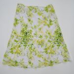 Investments Vintage 90s  White & Green Floral Skirt Photo 3
