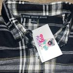 HYFVE  Pug on Pontoon Black and White Plaid shirt, size Large, NEW Photo 3