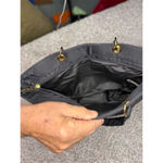 Jones New York Women's Black Quilted Tote Handbag Gold Hardware Photo 11