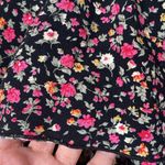 Dress Barn Black Floral Flowers Layering Flowy Flounce Off Shoulders Blouse Large Photo 5