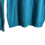 Charter Club Luxury 100% Cashmere Teal Blue Long Sleeve Crewneck Sweater Size M Photo 5