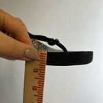 Tory Burch Black White Geometric Logo Wedge Flip Flop Sandals Women's Photo 7