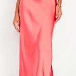 Old Navy Coral Satin Maxi Skirt Large Photo 0
