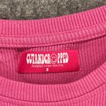 Cut and cropped Baby Tee Womens S Pink Ribbed Embroidered Butterfly Barbie Y2K Photo 10