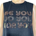 Guru Active Womens Workout Tank Top Shirt Athletic Sleeveless Black Gold Medium Photo 1