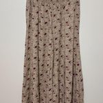 Natural Life  Flowy Floral Wide Leg Pants Size Medium Beige Purple Crop Comfy Photo 5